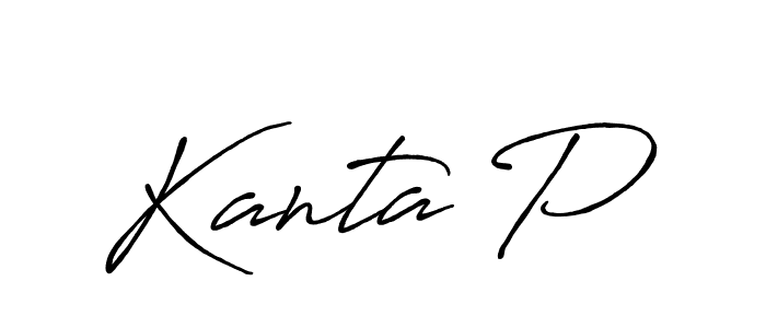 How to Draw Kanta P signature style? Antro_Vectra_Bolder is a latest design signature styles for name Kanta P. Kanta P signature style 7 images and pictures png