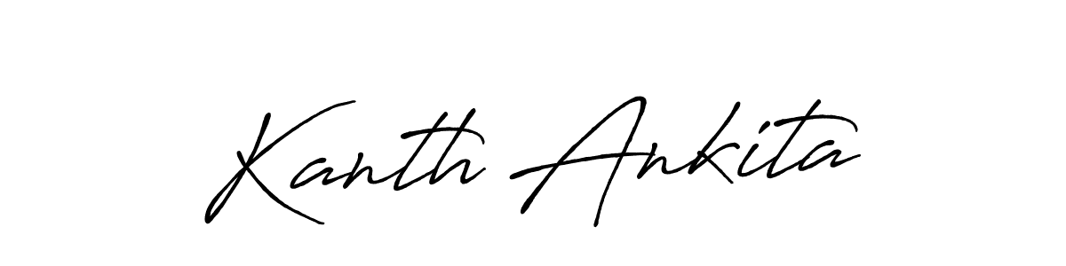 Make a beautiful signature design for name Kanth Ankita. Use this online signature maker to create a handwritten signature for free. Kanth Ankita signature style 7 images and pictures png