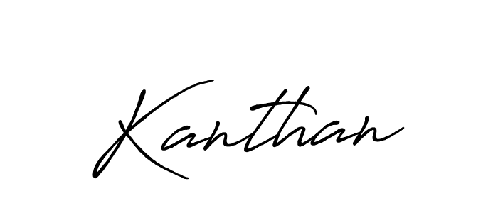 Make a beautiful signature design for name Kanthan. With this signature (Antro_Vectra_Bolder) style, you can create a handwritten signature for free. Kanthan signature style 7 images and pictures png