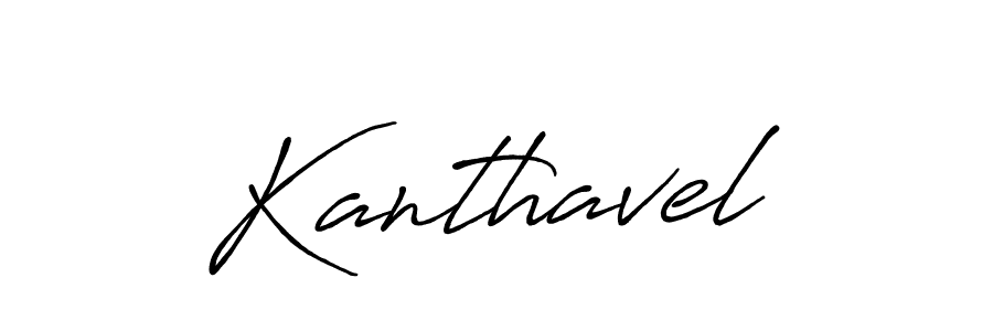 Use a signature maker to create a handwritten signature online. With this signature software, you can design (Antro_Vectra_Bolder) your own signature for name Kanthavel. Kanthavel signature style 7 images and pictures png