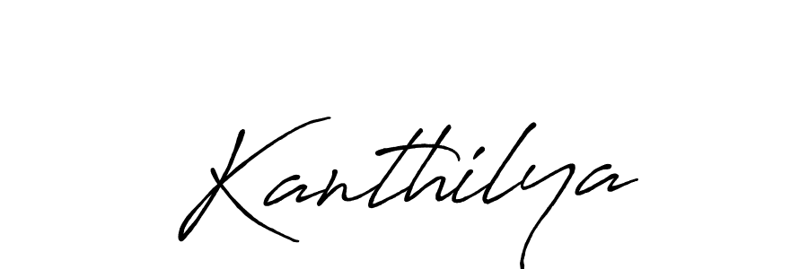 Make a beautiful signature design for name Kanthilya. With this signature (Antro_Vectra_Bolder) style, you can create a handwritten signature for free. Kanthilya signature style 7 images and pictures png