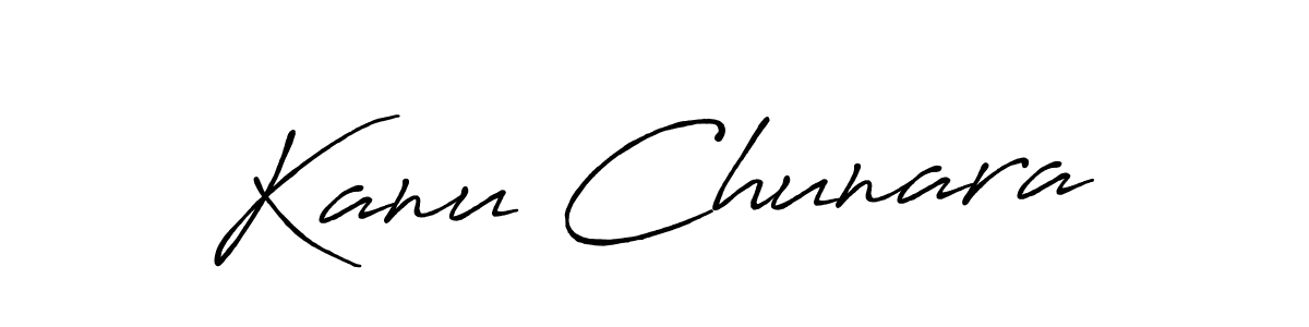 Create a beautiful signature design for name Kanu Chunara. With this signature (Antro_Vectra_Bolder) fonts, you can make a handwritten signature for free. Kanu Chunara signature style 7 images and pictures png