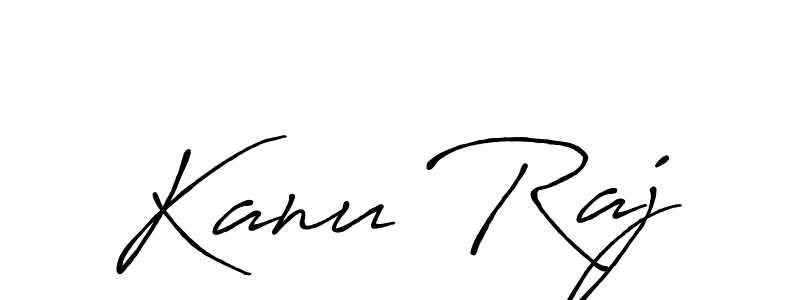 Make a beautiful signature design for name Kanu Raj. With this signature (Antro_Vectra_Bolder) style, you can create a handwritten signature for free. Kanu Raj signature style 7 images and pictures png