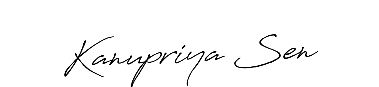 Make a short Kanupriya Sen signature style. Manage your documents anywhere anytime using Antro_Vectra_Bolder. Create and add eSignatures, submit forms, share and send files easily. Kanupriya Sen signature style 7 images and pictures png