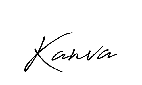 Create a beautiful signature design for name Kanva. With this signature (Antro_Vectra_Bolder) fonts, you can make a handwritten signature for free. Kanva signature style 7 images and pictures png