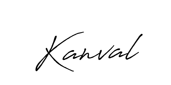 Also we have Kanval name is the best signature style. Create professional handwritten signature collection using Antro_Vectra_Bolder autograph style. Kanval signature style 7 images and pictures png