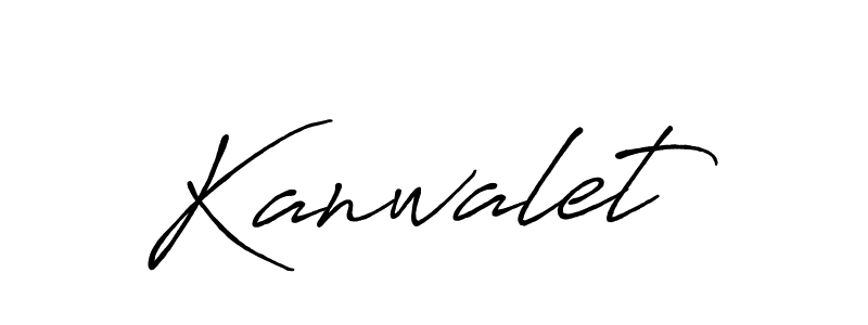 Design your own signature with our free online signature maker. With this signature software, you can create a handwritten (Antro_Vectra_Bolder) signature for name Kanwalet. Kanwalet signature style 7 images and pictures png