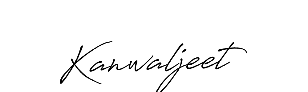 How to make Kanwaljeet name signature. Use Antro_Vectra_Bolder style for creating short signs online. This is the latest handwritten sign. Kanwaljeet signature style 7 images and pictures png