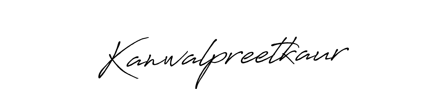How to make Kanwalpreetkaur signature? Antro_Vectra_Bolder is a professional autograph style. Create handwritten signature for Kanwalpreetkaur name. Kanwalpreetkaur signature style 7 images and pictures png