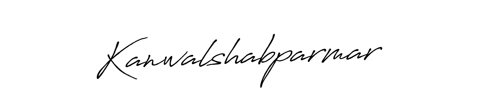 Also we have Kanwalshabparmar name is the best signature style. Create professional handwritten signature collection using Antro_Vectra_Bolder autograph style. Kanwalshabparmar signature style 7 images and pictures png