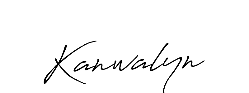 Use a signature maker to create a handwritten signature online. With this signature software, you can design (Antro_Vectra_Bolder) your own signature for name Kanwalyn. Kanwalyn signature style 7 images and pictures png