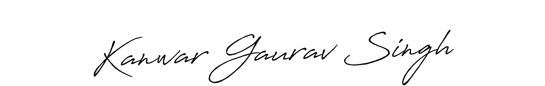 Use a signature maker to create a handwritten signature online. With this signature software, you can design (Antro_Vectra_Bolder) your own signature for name Kanwar Gaurav Singh. Kanwar Gaurav Singh signature style 7 images and pictures png