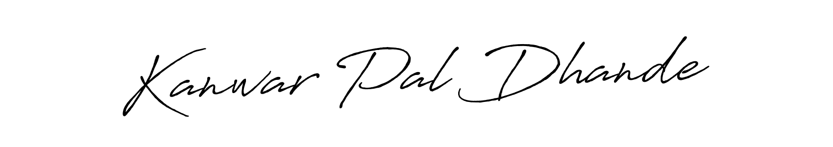 Make a beautiful signature design for name Kanwar Pal Dhande. Use this online signature maker to create a handwritten signature for free. Kanwar Pal Dhande signature style 7 images and pictures png