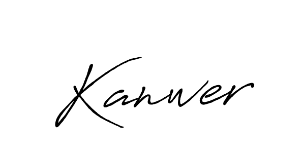 How to make Kanwer signature? Antro_Vectra_Bolder is a professional autograph style. Create handwritten signature for Kanwer name. Kanwer signature style 7 images and pictures png