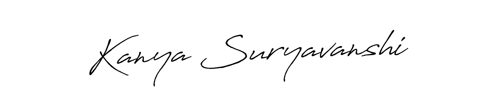 if you are searching for the best signature style for your name Kanya Suryavanshi. so please give up your signature search. here we have designed multiple signature styles  using Antro_Vectra_Bolder. Kanya Suryavanshi signature style 7 images and pictures png