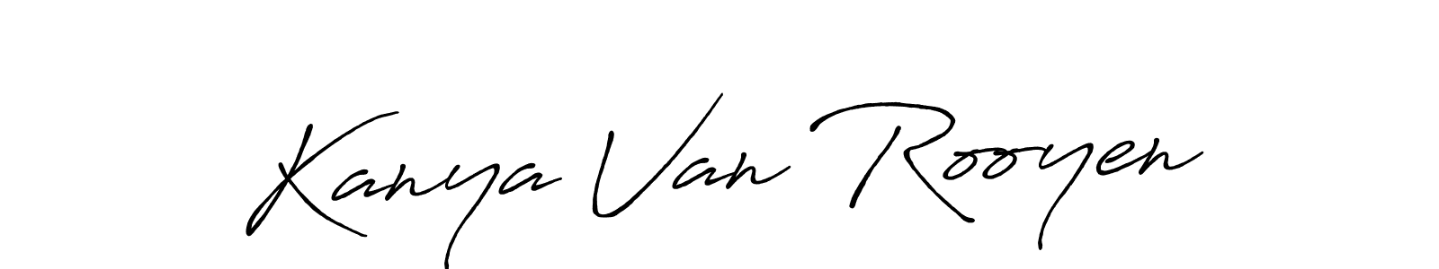 Create a beautiful signature design for name Kanya Van Rooyen. With this signature (Antro_Vectra_Bolder) fonts, you can make a handwritten signature for free. Kanya Van Rooyen signature style 7 images and pictures png