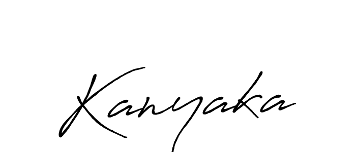 Create a beautiful signature design for name Kanyaka. With this signature (Antro_Vectra_Bolder) fonts, you can make a handwritten signature for free. Kanyaka signature style 7 images and pictures png