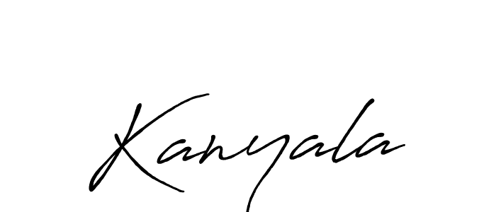 How to make Kanyala signature? Antro_Vectra_Bolder is a professional autograph style. Create handwritten signature for Kanyala name. Kanyala signature style 7 images and pictures png