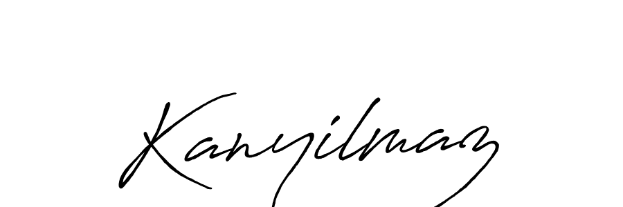 Kanyilmaz stylish signature style. Best Handwritten Sign (Antro_Vectra_Bolder) for my name. Handwritten Signature Collection Ideas for my name Kanyilmaz. Kanyilmaz signature style 7 images and pictures png
