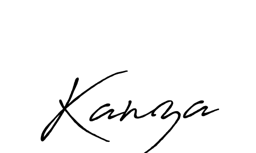 How to make Kanza signature? Antro_Vectra_Bolder is a professional autograph style. Create handwritten signature for Kanza name. Kanza signature style 7 images and pictures png