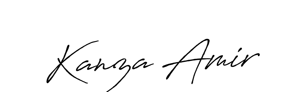Create a beautiful signature design for name Kanza Amir. With this signature (Antro_Vectra_Bolder) fonts, you can make a handwritten signature for free. Kanza Amir signature style 7 images and pictures png