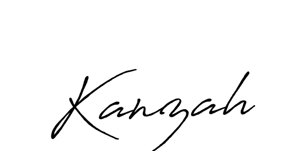 Use a signature maker to create a handwritten signature online. With this signature software, you can design (Antro_Vectra_Bolder) your own signature for name Kanzah. Kanzah signature style 7 images and pictures png