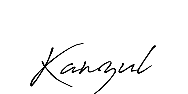 Design your own signature with our free online signature maker. With this signature software, you can create a handwritten (Antro_Vectra_Bolder) signature for name Kanzul. Kanzul signature style 7 images and pictures png