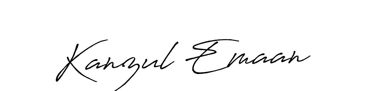 if you are searching for the best signature style for your name Kanzul Emaan. so please give up your signature search. here we have designed multiple signature styles  using Antro_Vectra_Bolder. Kanzul Emaan signature style 7 images and pictures png