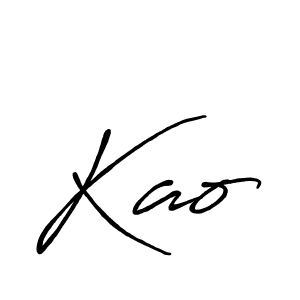 Design your own signature with our free online signature maker. With this signature software, you can create a handwritten (Antro_Vectra_Bolder) signature for name Kao. Kao signature style 7 images and pictures png