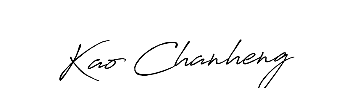 Also we have Kao Chanheng name is the best signature style. Create professional handwritten signature collection using Antro_Vectra_Bolder autograph style. Kao Chanheng signature style 7 images and pictures png