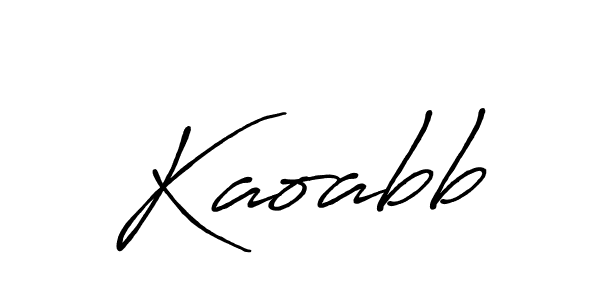 Make a beautiful signature design for name Kaoabb. With this signature (Antro_Vectra_Bolder) style, you can create a handwritten signature for free. Kaoabb signature style 7 images and pictures png