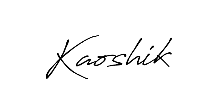 Use a signature maker to create a handwritten signature online. With this signature software, you can design (Antro_Vectra_Bolder) your own signature for name Kaoshik. Kaoshik signature style 7 images and pictures png