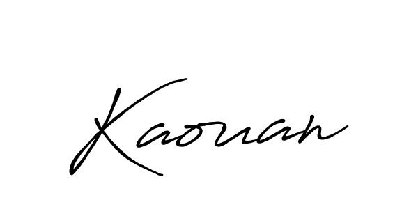 How to make Kaouan signature? Antro_Vectra_Bolder is a professional autograph style. Create handwritten signature for Kaouan name. Kaouan signature style 7 images and pictures png