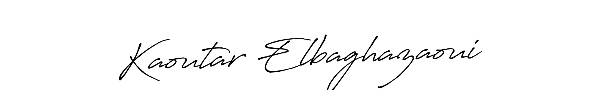 Design your own signature with our free online signature maker. With this signature software, you can create a handwritten (Antro_Vectra_Bolder) signature for name Kaoutar Elbaghazaoui. Kaoutar Elbaghazaoui signature style 7 images and pictures png