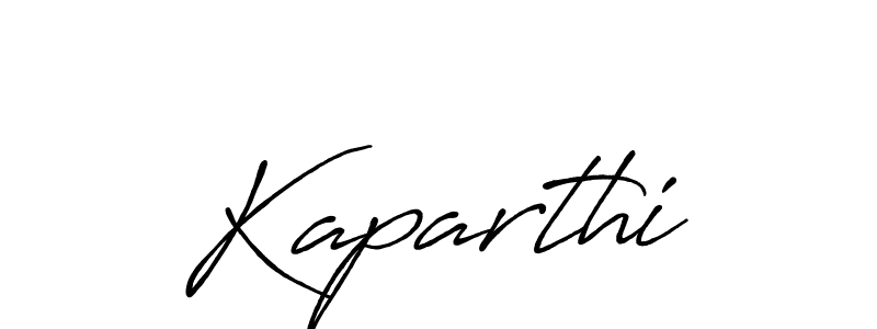 Create a beautiful signature design for name Kaparthi. With this signature (Antro_Vectra_Bolder) fonts, you can make a handwritten signature for free. Kaparthi signature style 7 images and pictures png