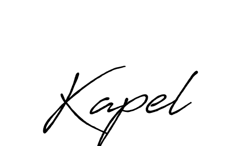 How to make Kapel name signature. Use Antro_Vectra_Bolder style for creating short signs online. This is the latest handwritten sign. Kapel signature style 7 images and pictures png