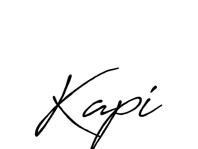 Use a signature maker to create a handwritten signature online. With this signature software, you can design (Antro_Vectra_Bolder) your own signature for name Kapi. Kapi signature style 7 images and pictures png