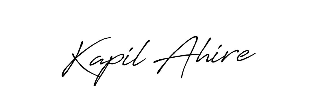 Kapil Ahire stylish signature style. Best Handwritten Sign (Antro_Vectra_Bolder) for my name. Handwritten Signature Collection Ideas for my name Kapil Ahire. Kapil Ahire signature style 7 images and pictures png