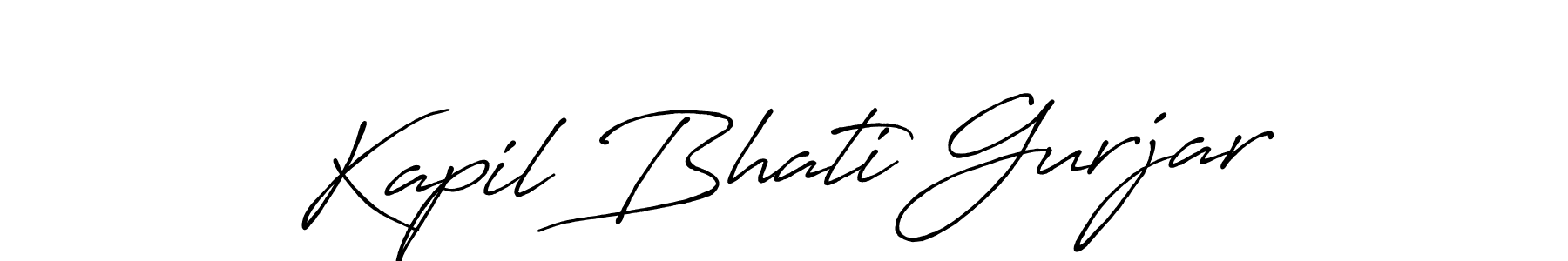 How to make Kapil Bhati Gurjar signature? Antro_Vectra_Bolder is a professional autograph style. Create handwritten signature for Kapil Bhati Gurjar name. Kapil Bhati Gurjar signature style 7 images and pictures png