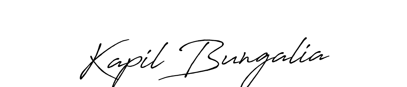 Make a beautiful signature design for name Kapil Bungalia. With this signature (Antro_Vectra_Bolder) style, you can create a handwritten signature for free. Kapil Bungalia signature style 7 images and pictures png
