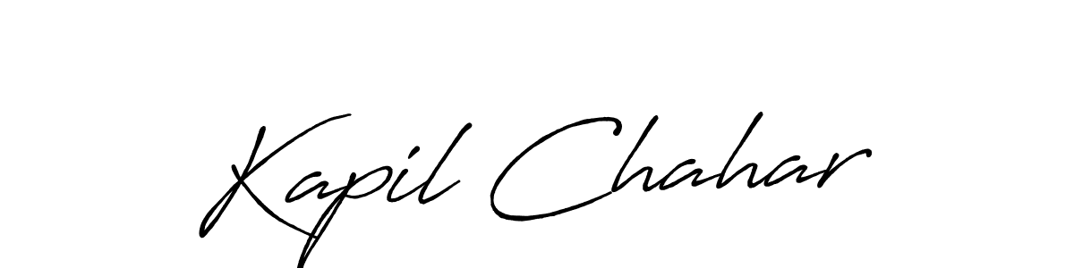 How to make Kapil Chahar signature? Antro_Vectra_Bolder is a professional autograph style. Create handwritten signature for Kapil Chahar name. Kapil Chahar signature style 7 images and pictures png