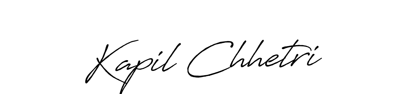 Design your own signature with our free online signature maker. With this signature software, you can create a handwritten (Antro_Vectra_Bolder) signature for name Kapil Chhetri. Kapil Chhetri signature style 7 images and pictures png