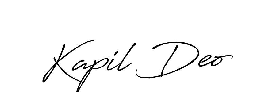 Make a beautiful signature design for name Kapil Deo. With this signature (Antro_Vectra_Bolder) style, you can create a handwritten signature for free. Kapil Deo signature style 7 images and pictures png