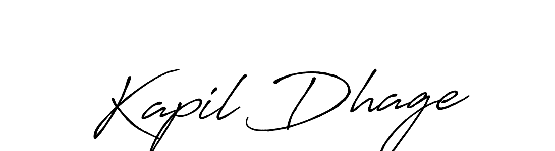 Kapil Dhage stylish signature style. Best Handwritten Sign (Antro_Vectra_Bolder) for my name. Handwritten Signature Collection Ideas for my name Kapil Dhage. Kapil Dhage signature style 7 images and pictures png