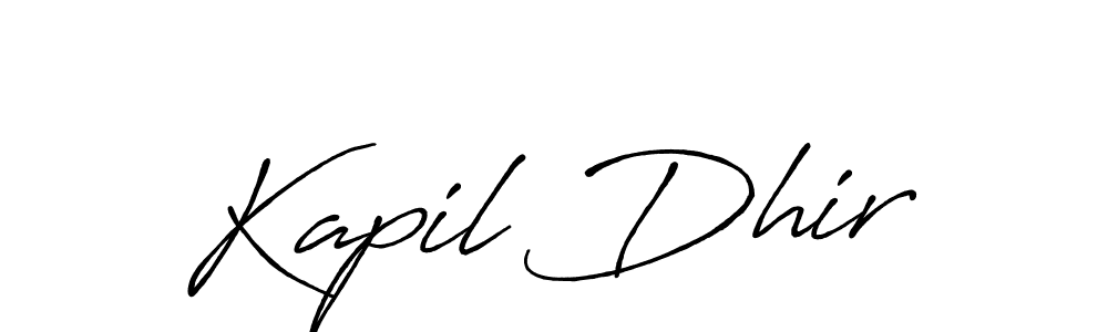 Also we have Kapil Dhir name is the best signature style. Create professional handwritten signature collection using Antro_Vectra_Bolder autograph style. Kapil Dhir signature style 7 images and pictures png