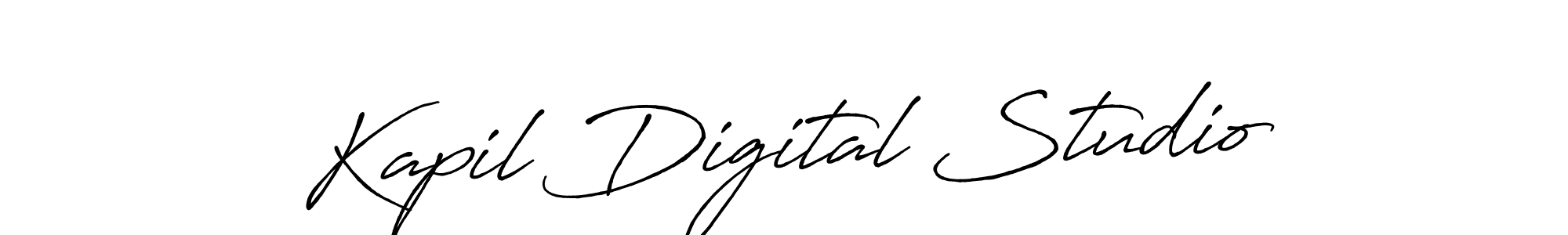 Create a beautiful signature design for name Kapil Digital Studio. With this signature (Antro_Vectra_Bolder) fonts, you can make a handwritten signature for free. Kapil Digital Studio signature style 7 images and pictures png