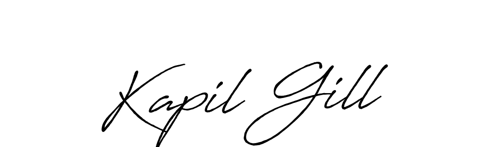 Use a signature maker to create a handwritten signature online. With this signature software, you can design (Antro_Vectra_Bolder) your own signature for name Kapil Gill. Kapil Gill signature style 7 images and pictures png