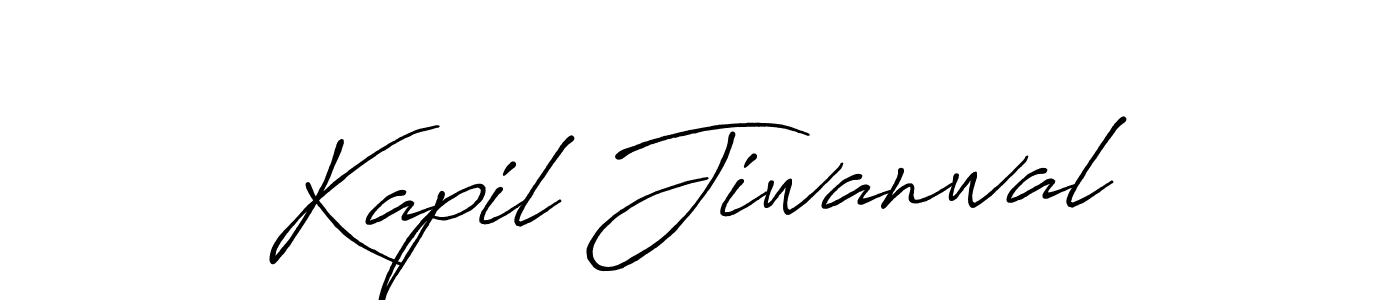 How to make Kapil Jiwanwal name signature. Use Antro_Vectra_Bolder style for creating short signs online. This is the latest handwritten sign. Kapil Jiwanwal signature style 7 images and pictures png