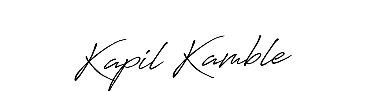 Also we have Kapil Kamble name is the best signature style. Create professional handwritten signature collection using Antro_Vectra_Bolder autograph style. Kapil Kamble signature style 7 images and pictures png