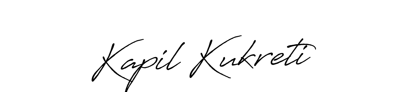 How to make Kapil Kukreti name signature. Use Antro_Vectra_Bolder style for creating short signs online. This is the latest handwritten sign. Kapil Kukreti signature style 7 images and pictures png